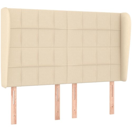 Maison Chic vzglavna omarica - nočna omarica - posteljna omarica z u&amp;scaron;esi krem 147x23x118/128 cm blago, (21709367) Slike