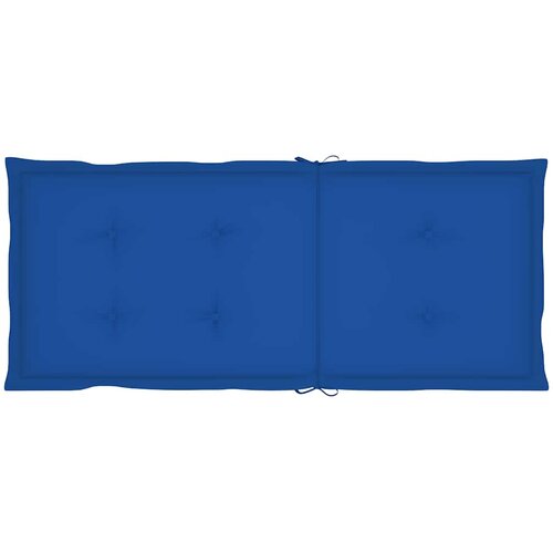  Sklopive stolice na razvlačenje, 2 kom. s jastucima, masivno bagremovo drvo Plava 120 x 50 x 3 cm Slike