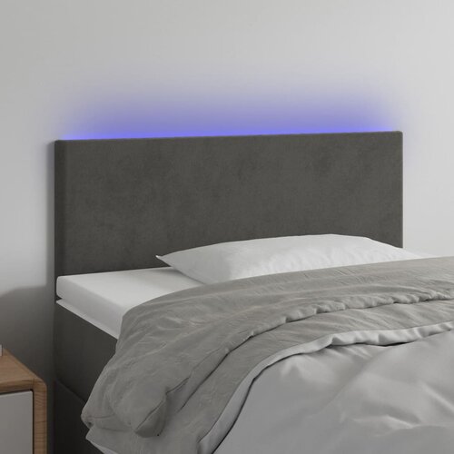  LED uzglavlje tamnosivo 90x5x78/88 cm baršunasto Cene