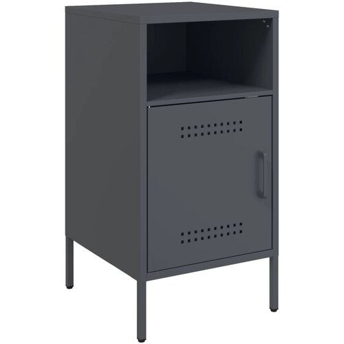 Maison Chic Nočna omarica - Nočna miza antracit 36x39x68 cm jeklo, (21689789) Cene