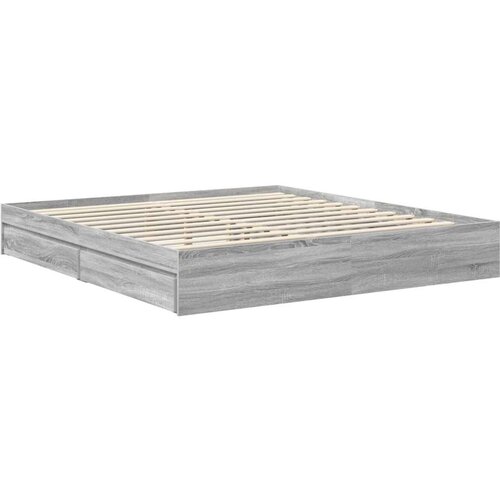  Krevet s od storage Siva Sonoma 180 x 200 cm Konstruirano drvo Slike