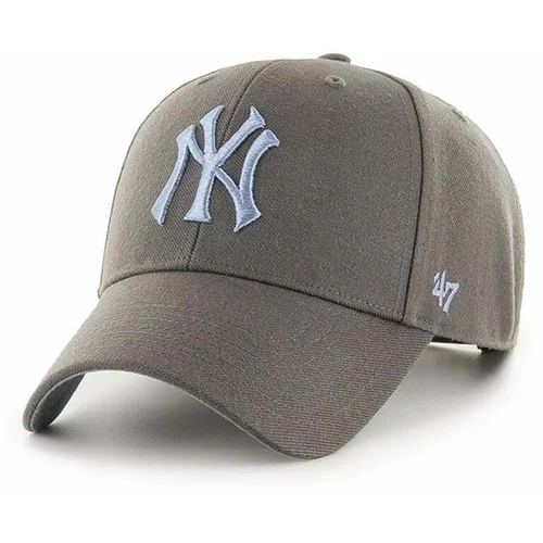 47 Brand Bombažna bejzbolska kapa MLB New York Yankees siva barva, BCPTN-SUMVP17WBP-GH01