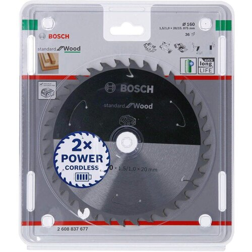 Bosch Standard for Wood list kružne testere za akumulatorske testere 160x1,5x20 T36 Cene
