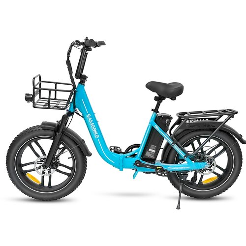 Samebike C05 Pro Step-through zložljivo e-kolo, 500 W 36 V 13 Ah, debela pnevmatika, cijan, (21960378) Cene