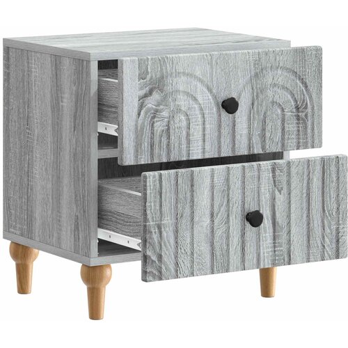  Noćni ormar Siva sonoma 43 x 34,5 x 48 cm Konstruirano drvo Slike