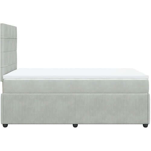 Box spring krevet s madracem svjetlosivi 120x200 cm bar&amp;scaron;unasti Slike