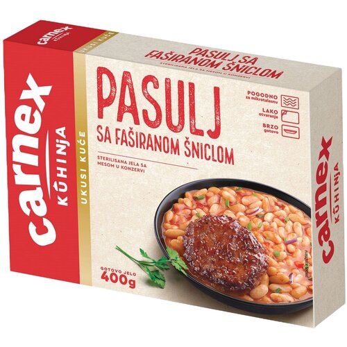 Carnex Pasulj sa fa&amp;scaron;iranom &amp;scaron;niclom, 400g Slike