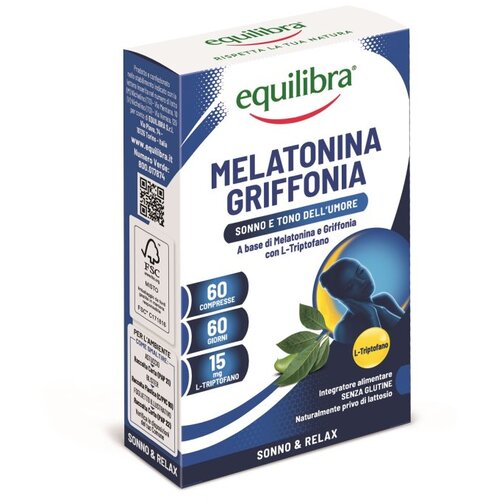 Equilibra Melatonin + Griffonia 60 x 15mg Slike