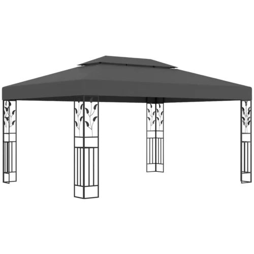 vidaXL Paviljon z dvojno streho 3x4 m antraciten, (20568395)