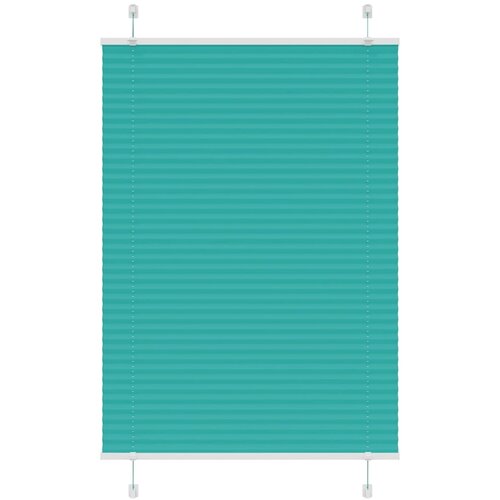 vidaXL Plisirana žaluzija petrolejno zelena 100x100 cm širina blaga 99,4 cm poliester, (5000297688) Cene