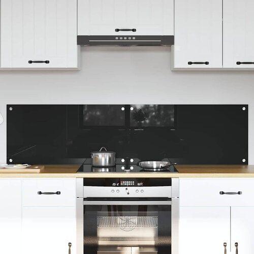  Kuhinjski zid 2 pcs Crna 80 x 40 cm Staklo otporno na udarce Cijene