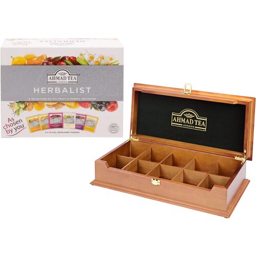 Ahmad Tea Čaj Herbalist Mix Box 115g i drvena kutija za kesice sa poklopcem Cene