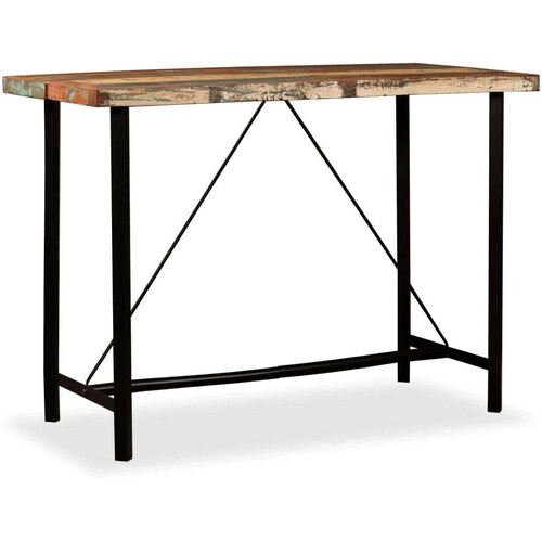 VidaXL barski stol od masivnog obnovljenog drva 150x70x107 cm Slike