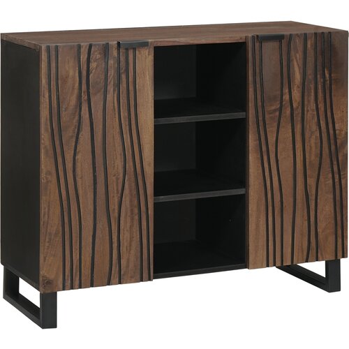 VidaXL Stranski okvir 90x33.5x75 cm iz trdega mangovega lesa Slike