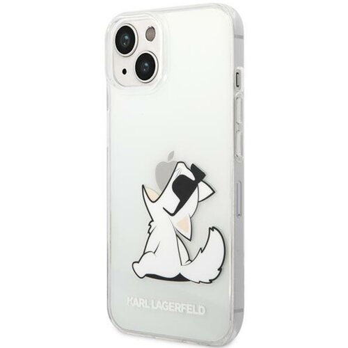 Karl Lagerfeld Originalen ovitek KLHCP14MCFNRC za&amp;scaron;čita ovitek za iPhone 14 Plus 6.7 prozoren - Choupette Fun Slike