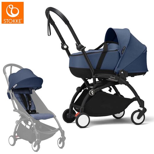Stokke yoyo³ otroški voziček 2v1 newborn shell 0+ blue (black frame) Cene