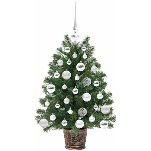  Umjetno božićno drvce s 150 LED svjetlima Zelena 75 cm PE i PVC Slike