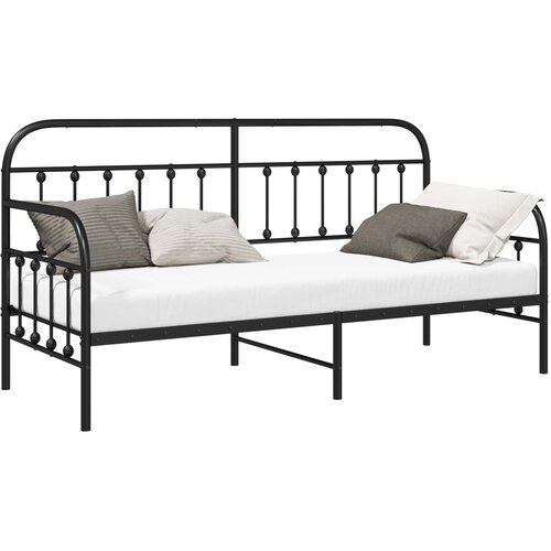  Krevet na kat Crna 75 x 190 cm Čelik s prahom premazan Slike