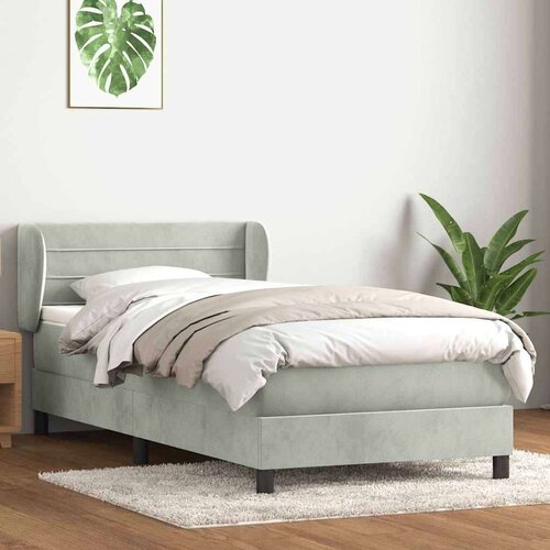 Box Spring krevet s madracem svijetlo sivi 90x210 cm bar&scaron;un Cijene