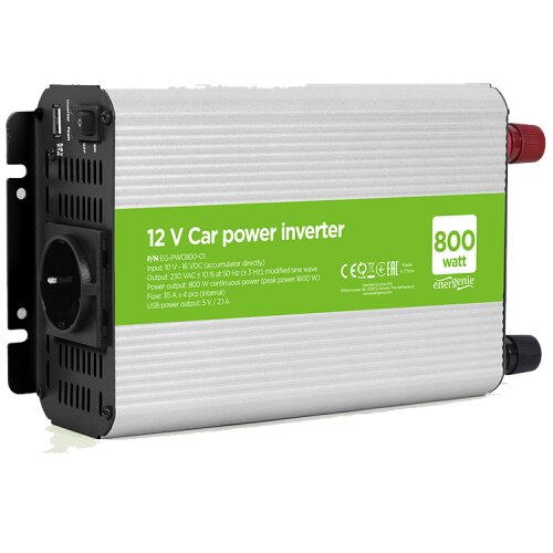Gembird DC-AC inverter za auto in12Vout220V 800W EG-PWC800-01 Cijene