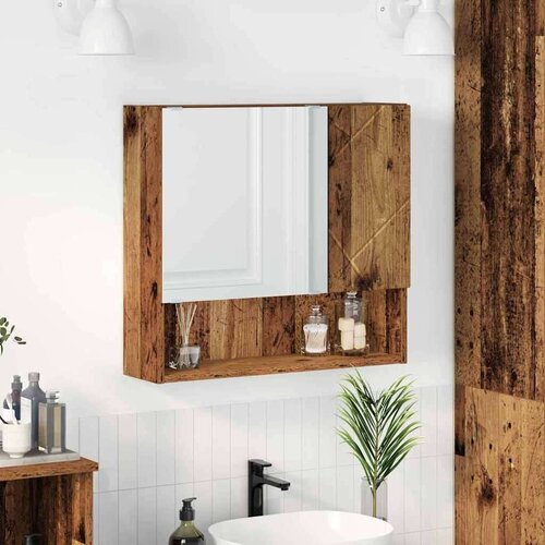 vidaXL Ogledalna omara Star les 59 x 17 x 55 cm Konstruiran les Cene