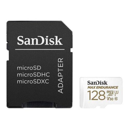 San Disk SDHC 128GB micro +SD Adap. 60.000 sati MAX ENDURANCE Slike