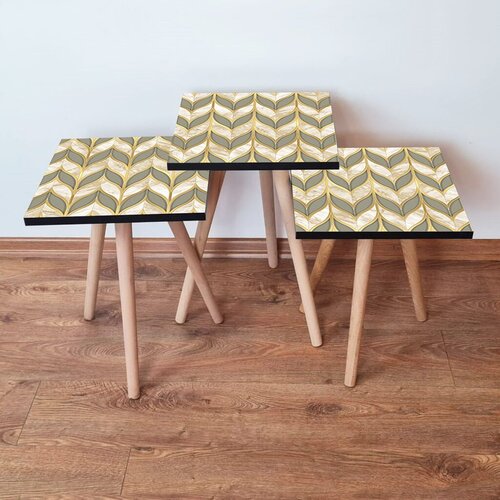 Hanah home set klub stočića 3Shp54, 3 komada, &amp;Scaron;arena Slike