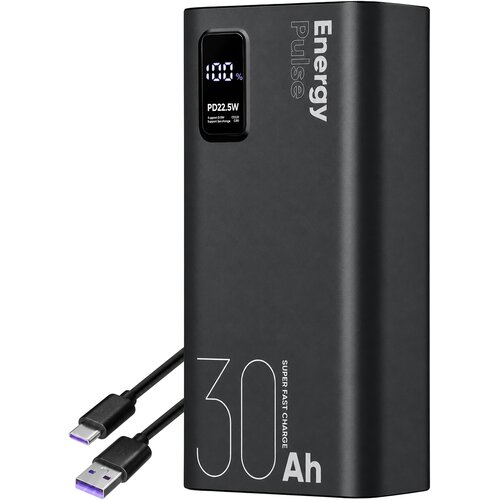  Obal Me EnergyPulse prenosna baterija 30000mAh 22W z digitalnim zaslonom črne barve Cene