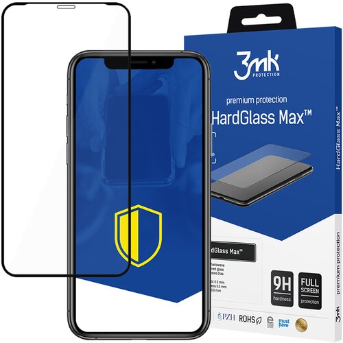 3mk APPLE IPHONE 11 PRO BLACK - HARDGLASS MAX, (22002337) Slike