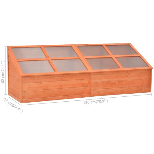  Staklenik od drva 180 x 57 x 62 cm Slike
