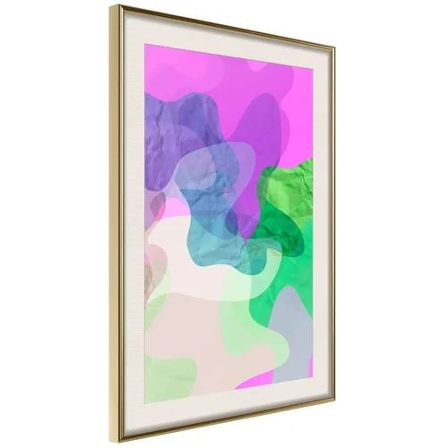  Poster - Colourful Camouflage (Pink) 30x45