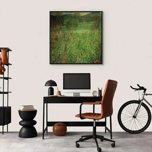  Slika - Gustav Klimt &amp;ndash; The Garden 40x40 U crnom drvenom okviru Slike