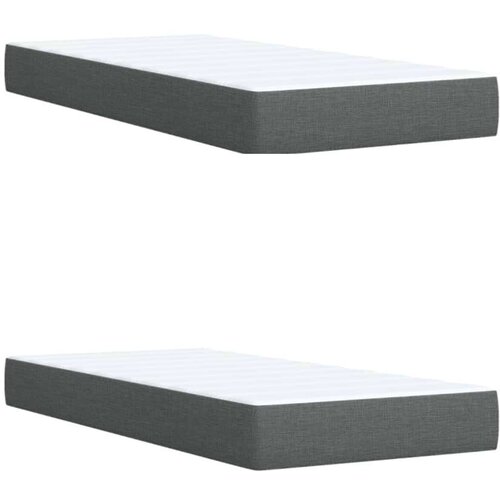 VidaXL Krevet s oprugama i madracem crni 200x200 cm od tkanine Slike