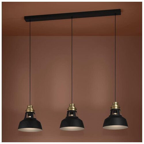 Eglo 390231 -  visilica na sajli espinardo 3xE27/40W/230V crna/zlatna Cene