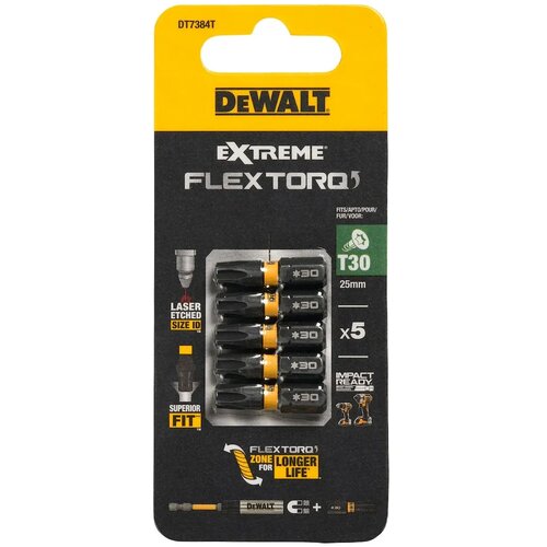 Dewalt bit za vijke T30 25 mm FLEXTORQ DT7384T-QZ 5/1 Slike