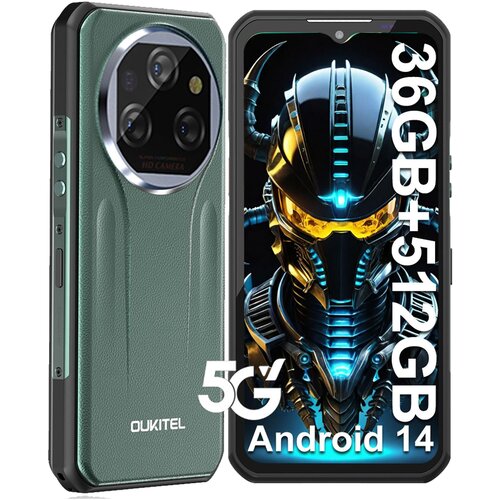 Oukitel WP39 Pro 5G 36/512GB Dimensity 6300, zelena pametni robustni telefon Android 14, 6.6" FHD+, (21999028) Cene
