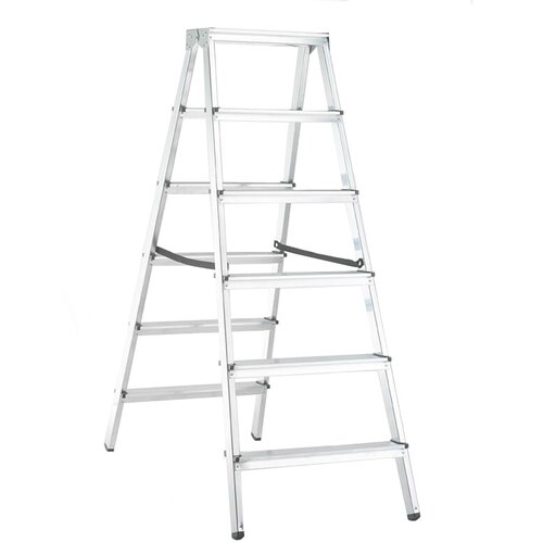 Alpos Dvostruke ljestve s gazi&scaron;tem (2 x 6 stepenica, Radna visina: 2,88 m, Aluminij) Cijene