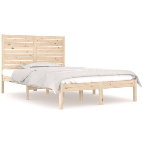 Maison Chic Posteljni Okvir - Dvoposteljna postelja iz trdnega lesa 140x190 cm, (22081554) Slike