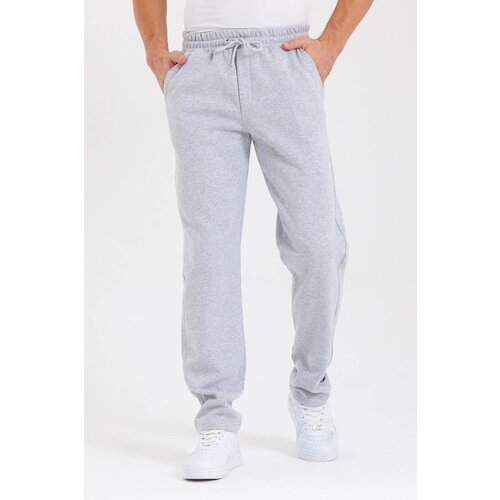 Dewberry 62819 Straight Leg Back Pocket Detailed Sweatpants-GREY Slike