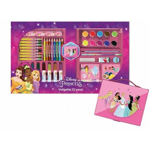  KREATIVNI SET ZA CRTANJE U KOFERU 52 PCS PRINCESS PR0826 Slike