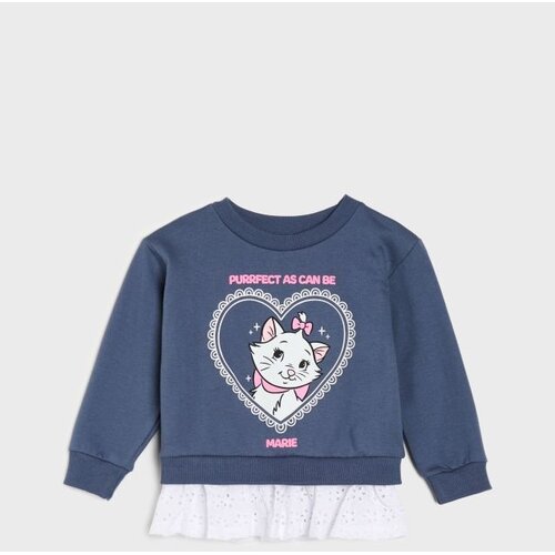 Sinsay Pamučna crewneck dukserica s ukrasnim volanom Marie Cijene