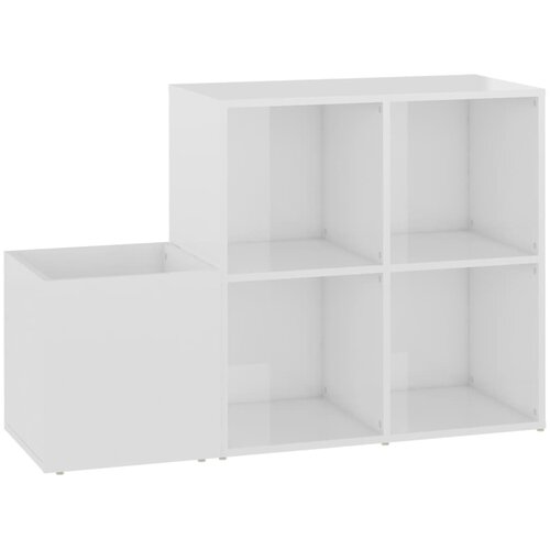 Maison Chic Omarica za obutev - Kopa za čevlje visok sijaj bela 105x35,5x70 cm iverna plo&amp;scaron;ča, (21777390) Slike
