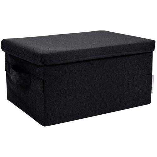 Bigso Box of Sweden Crna tekstilna kutija za pohranu s poklopcem 34x45x25 cm Soft Storage &amp;ndash; Slike