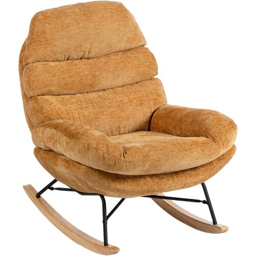 HOMCOM zibajoči stol poliester, jeklo 103D x 80&Scaron; x 91V cm Rumena, (5000242942) Cene