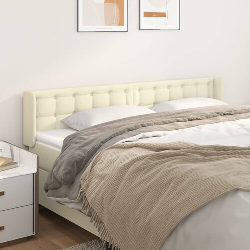  Uzglavlje s u&amp;scaron;ima krem 183x16x78/88 cm od od umjetne kože Slike