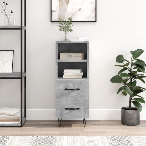 vidaXL Komoda siva boja betona 34 5x34x90 cm od konstruiranog drva Cijene
