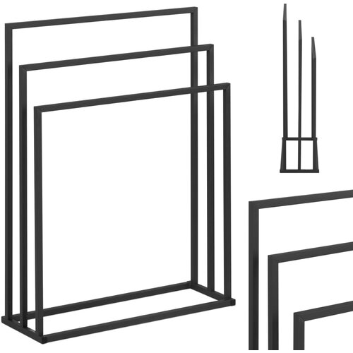 Physa Prostostoječi talni obe&amp;scaron;alnik za 3 brisače, JEKLO 65 x 21,5 x 84 cm, temno siv, (21389169) Slike