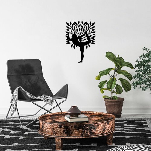 Wallity Zidna dekoracija Yoga 2, 50 x 70 cm, Crna Cene