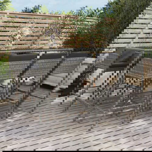 vidaXL 7-dijelni vrtni barski set s jastucima sivi od poliratana Cijene