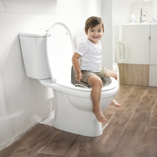 Dolu adapter za wc &scaron;olju sa visokim naslonom za leđa - sivi ( 7190 ) Cene